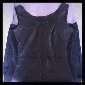 (Sanctuary) Flattering black leather dress